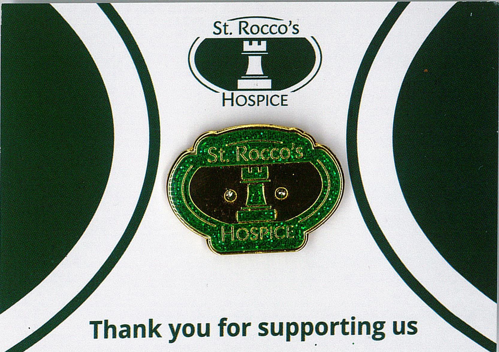green pin badge